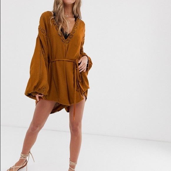 Free People I meant it Crochet knit romper - Picture 2 of 8